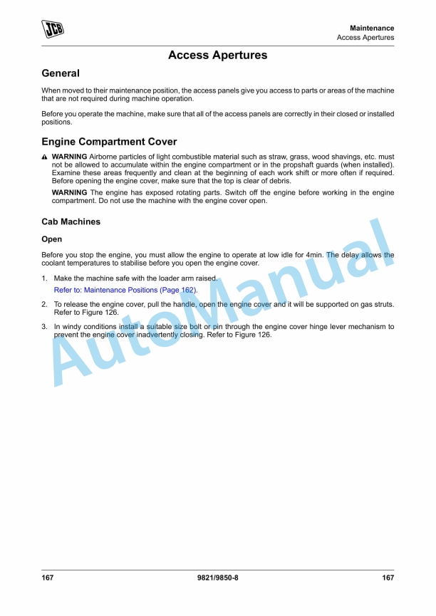 JCB 3CX Backhoe Loader Operator Manual 9821-9850 3 JCB 3CX Backhoe Loader Operator Manual 9821-9850 - Image 3