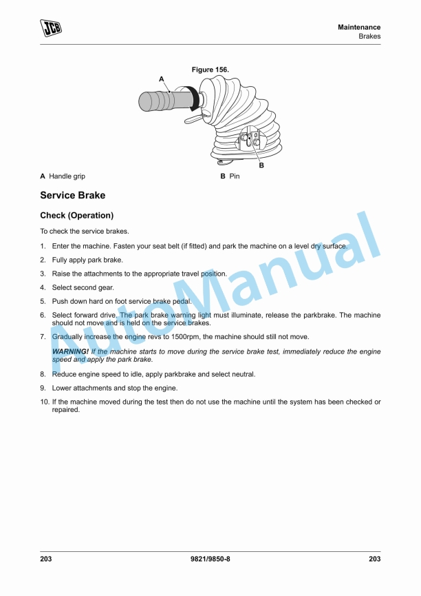 JCB 3CX Backhoe Loader Operator Manual 9821-9850 5 JCB 3CX Backhoe Loader Operator Manual 9821-9850 - Image 5