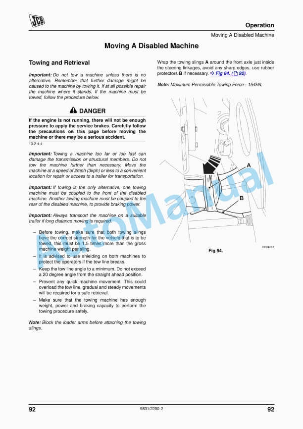 JCB 3DX, 3DX XTRA, 3DX Super, 4DX With JCB ECOMAX Engine Operator Manual 9831-2200-2 2 JCB 3DX, 3DX XTRA, 3DX Super, 4DX With JCB ECOMAX Engine Operator Manual 9831-2200-2 - Image 2