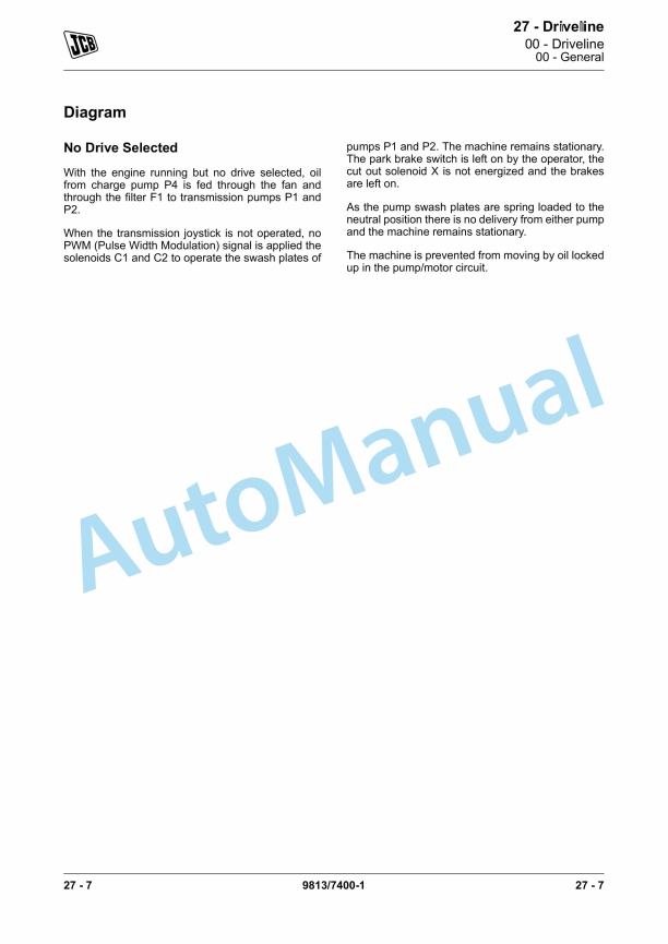 JCB 3TS-8T, 3TS-8W Skidsteer Loader Service Manual 9813-7400 2 JCB 3TS-8T, 3TS-8W Skidsteer Loader Service Manual 9813-7400 - Image 2