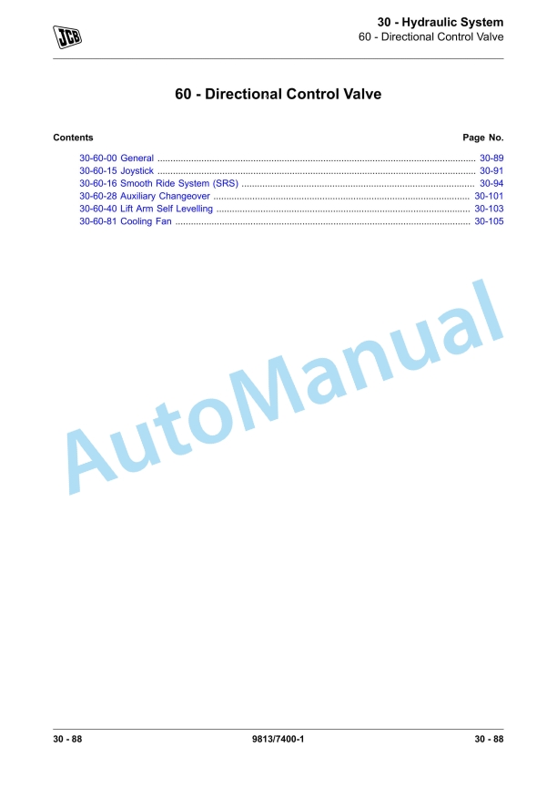 JCB 3TS-8T, 3TS-8W Skidsteer Loader Service Manual 9813-7400 3 JCB 3TS-8T, 3TS-8W Skidsteer Loader Service Manual 9813-7400 - Image 3
