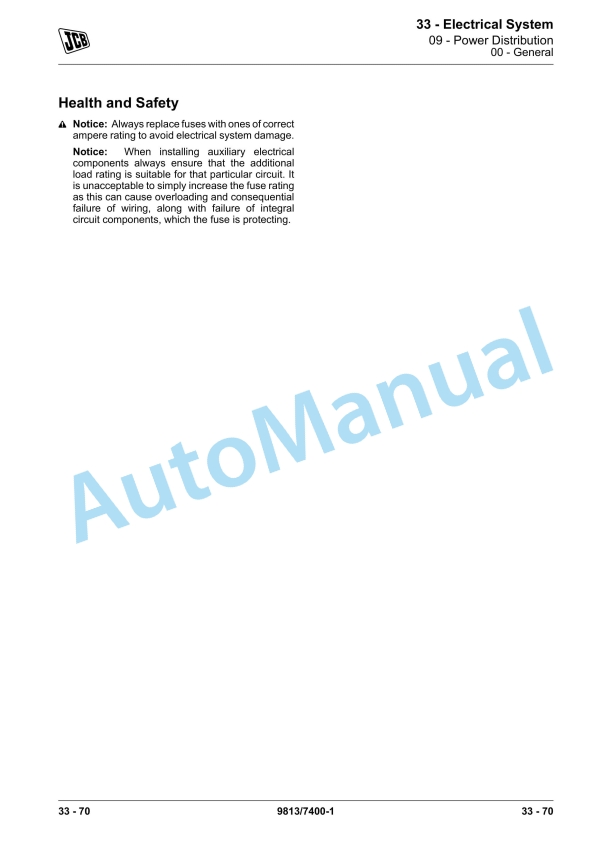 JCB 3TS-8T, 3TS-8W Skidsteer Loader Service Manual 9813-7400 4 JCB 3TS-8T, 3TS-8W Skidsteer Loader Service Manual 9813-7400 - Image 4