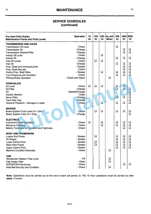 JCB 411, 416 Operator Handbook 9801-8040 2 JCB 411, 416 Operator Handbook 9801-8040-2