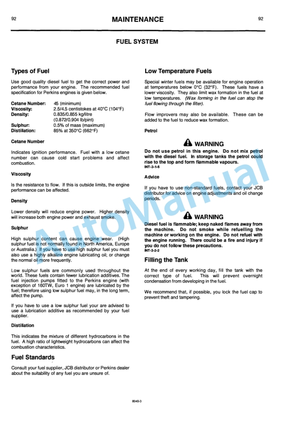 JCB 411, 416 Operator Handbook 9801-8040 3 JCB 411, 416 Operator Handbook 9801-8040-3