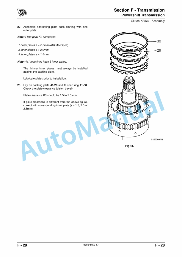 JCB 411, 416 Wheeled Loading Shovel Service Manual 9803-4150 5 JCB 411, 416 Wheeled Loading Shovel Service Manual 9803-4150 - Image 5