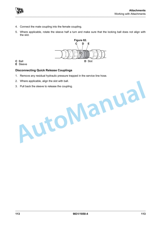 JCB 411HT, 413S, 417HT Loader Operator Manual 9831-1850 2 JCB 411HT, 413S, 417HT Loader Operator Manual 9831-1850 - Image 2