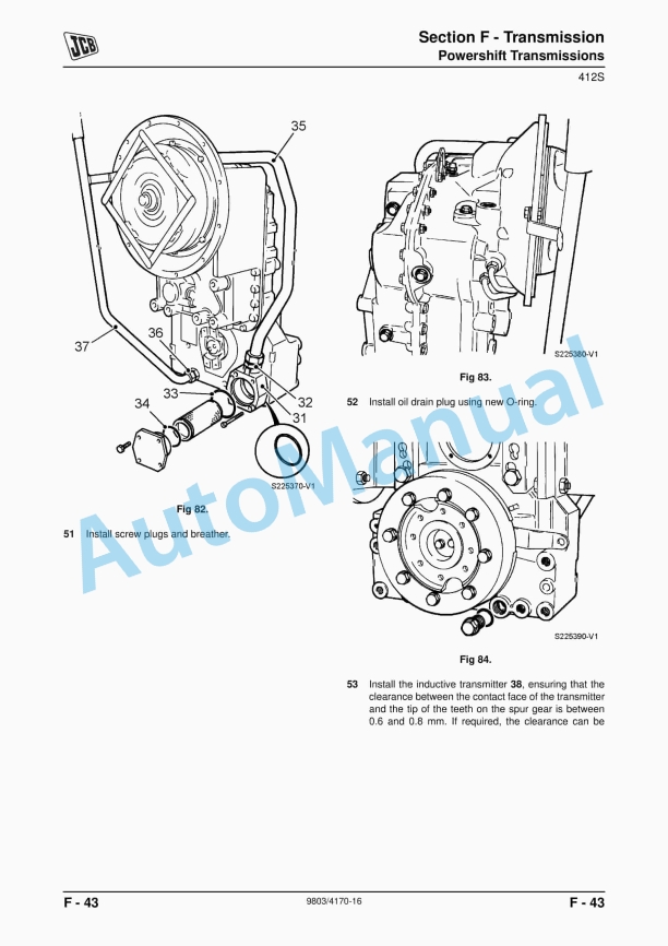 JCB 412S, 414S, 416S Wheeled Loading Shovel Service Manual 9803-4170 4 JCB 412S, 414S, 416S Wheeled Loading Shovel Service Manual 9803-4170 - Image 4