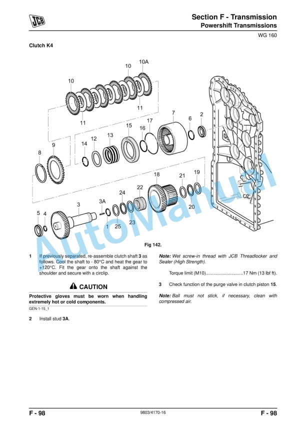 JCB 412S, 414S, 416S Wheeled Loading Shovel Service Manual 9803-4170 5 JCB 412S, 414S, 416S Wheeled Loading Shovel Service Manual 9803-4170 - Image 5