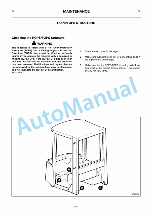 JCB 412S, 414S Operator Handbook 9801-8340 2 JCB 412S, 414S Operator Handbook 9801-8340 - Image 2