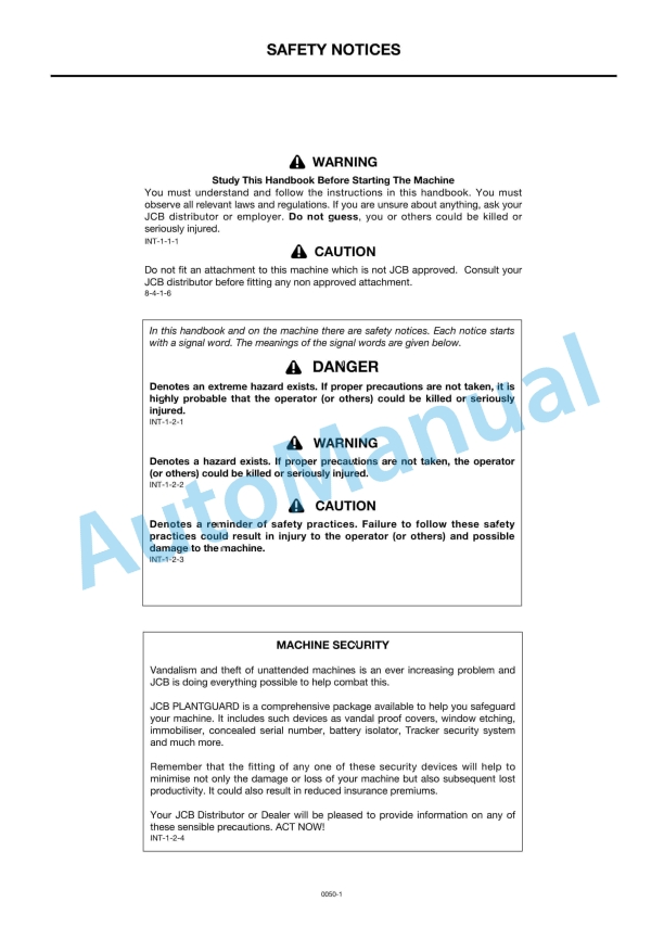 JCB 414S, 416S Operator Manual 1 JCB 414S, 416S Operator Manual