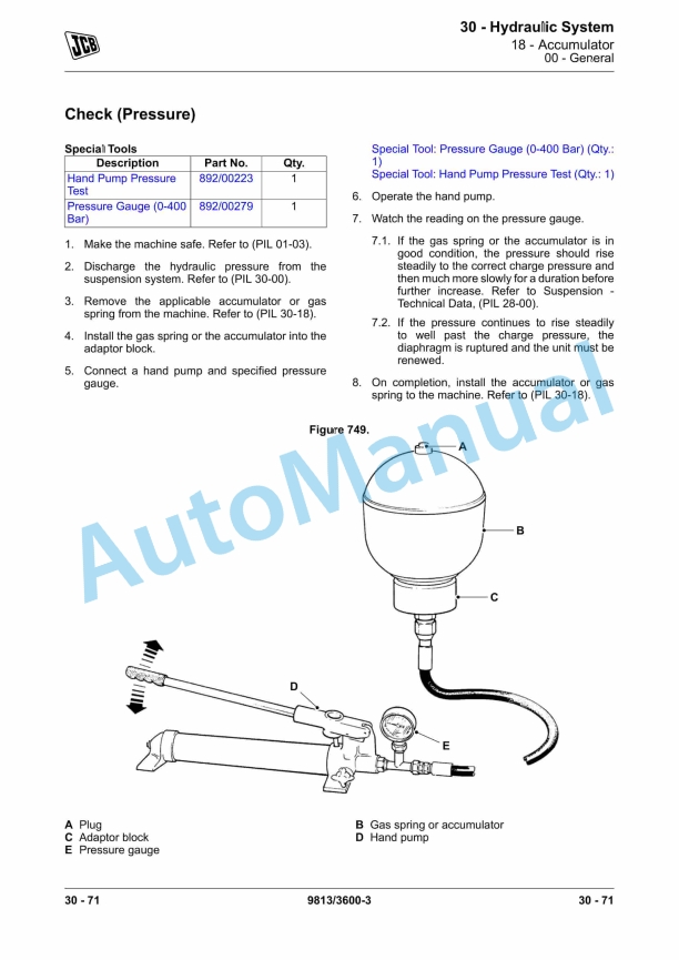JCB 4160, 4190, 4220 Fastrac Service Manual 9813-3600 3 JCB 4160, 4190, 4220 Fastrac Service Manual 9813-3600 - Image 3