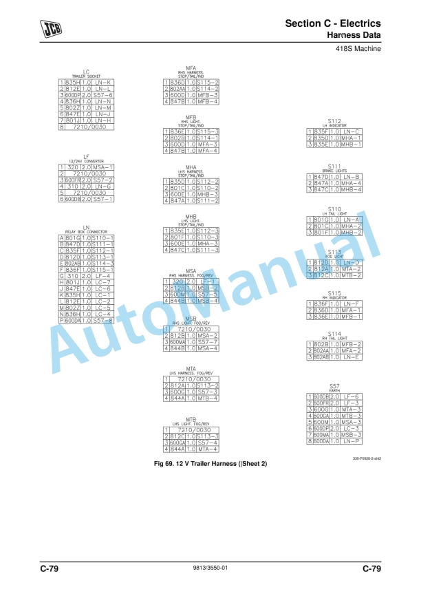 JCB 418S Wheeled Loading Shovel Service Manual 9813-3550 3 JCB 418S Wheeled Loading Shovel Service Manual 9813-3550 - Image 3