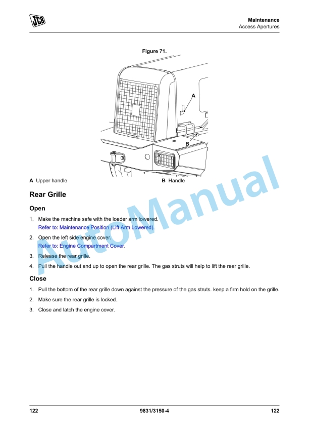 JCB 422ZX Loader Operator Manual 9831-3150 3 JCB 422ZX Loader Operator Manual 9831-3150 - Image 3