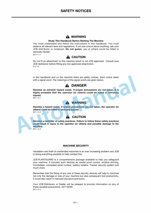 JCB 426 Wheel Loader Range Operator Manual 1 JCB 426 Wheel Loader Range Operator Manual