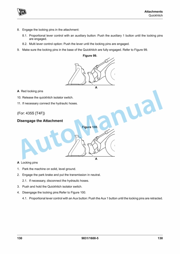 JCB 427, 435S, 437 Loader Operator Manual 9831-1600 2 JCB 427, 435S, 437 Loader Operator Manual 9831-1600 - Image 2