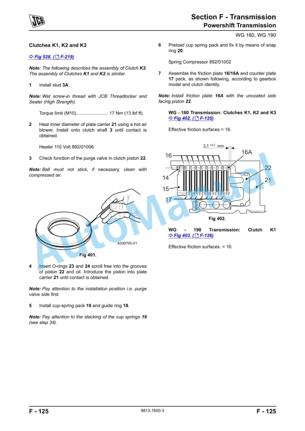 JCB 427, 437, 457 Wheeled Loading Shovel Service Manual 9813-1600 4 JCB 427, 437, 457 Wheeled Loading Shovel Service Manual 9813-1600 - Image 4