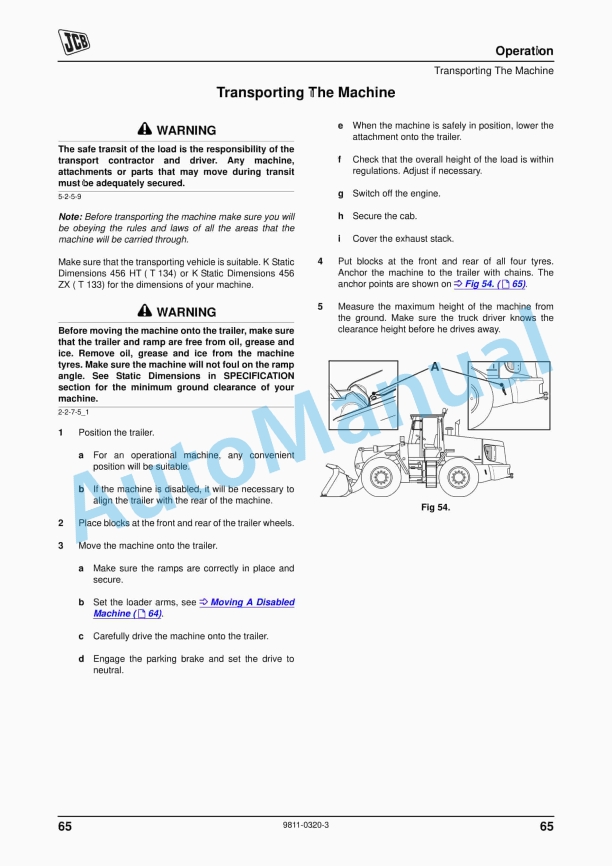 JCB 446, 456 Operator Manual 9811-0320 2 JCB 446, 456 Operator Manual 9811-0320 - Image 2