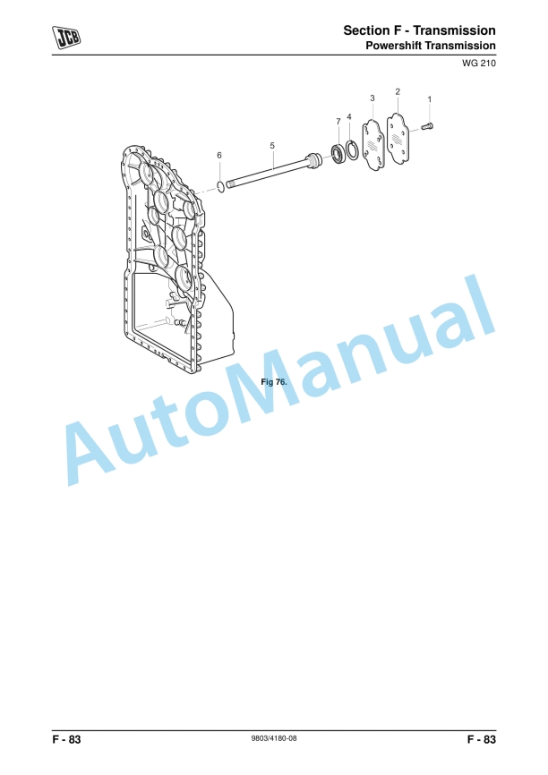 JCB 446, 456 Wheeled Loading Shovel Service Manual 9803-4180 5 JCB 446, 456 Wheeled Loading Shovel Service Manual 9803-4180 - Image 5