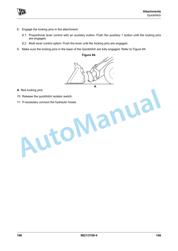 JCB 457 Loader Operator Manual 9821-3700 2 JCB 457 Loader Operator Manual 9821-3700 - Image 2