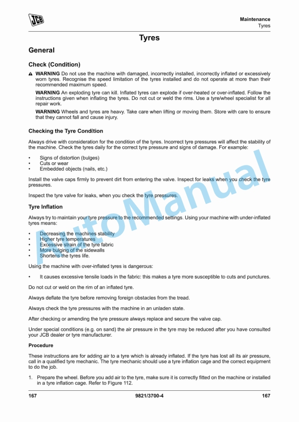 JCB 457 Loader Operator Manual 9821-3700 4 JCB 457 Loader Operator Manual 9821-3700 - Image 4