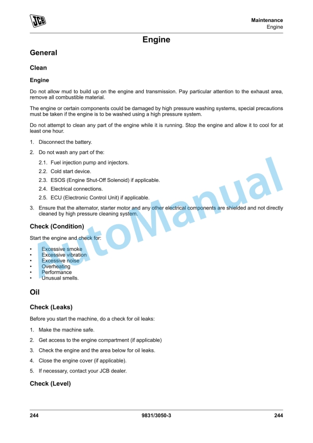 JCB 4CX Pilingmaster Operator Manual 9831-3050 4 JCB 4CX Pilingmaster Operator Manual 9831-3050 - Image 4