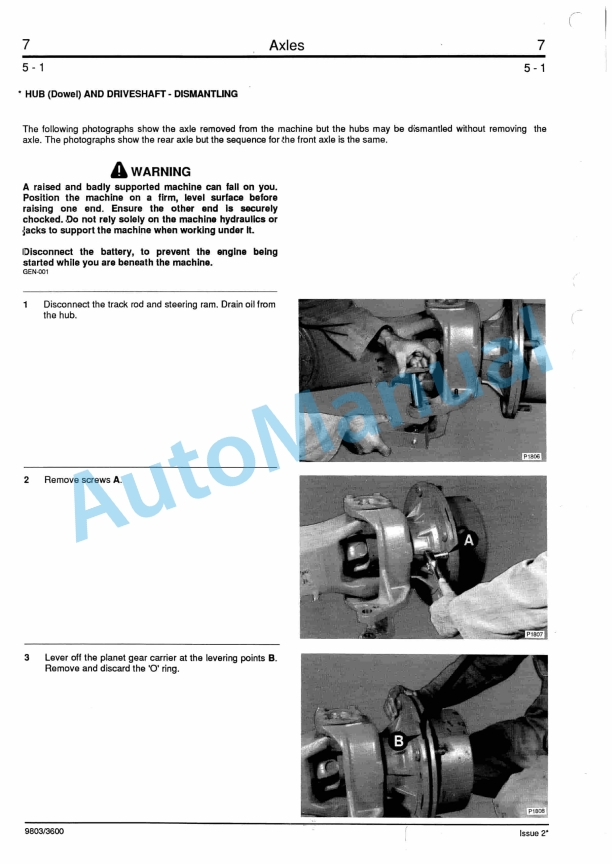 JCB 500 Series Service Manual 9803-3600U 4 JCB 500 Series Service Manual 9803-3600U - Image 4