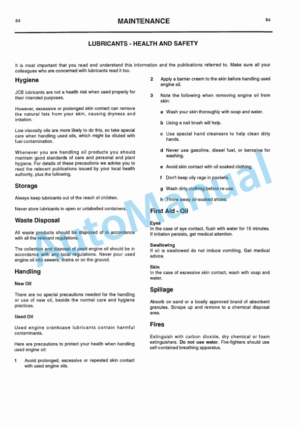 JCB 505-19, 505-22 Operator Manual 9801-7868-2