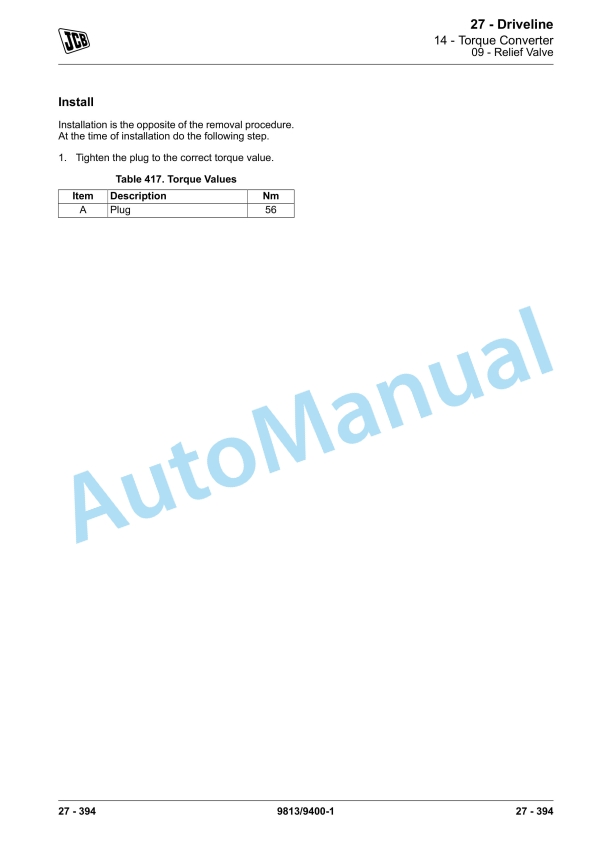 JCB 506-23, 509-23, 512-26 Loadall Service Manual 9813-9400 2 JCB 506-23, 509-23, 512-26 Loadall Service Manual 9813-9400 - Image 2