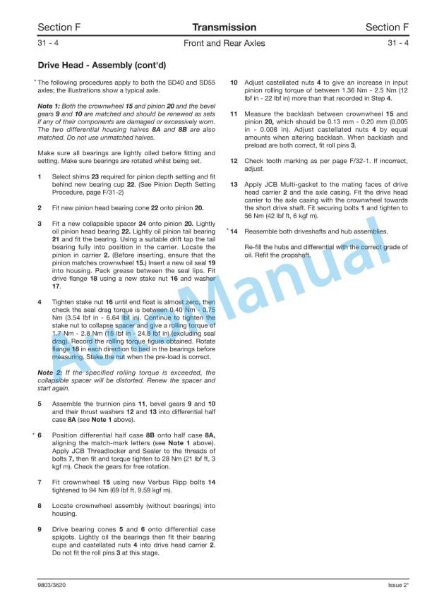JCB 520-50, 525-50, 525-50S Loadall Service Manual 9803-3620 4 JCB 520-50, 525-50, 525-50S Loadall Service Manual 9803-3620 - Image 4