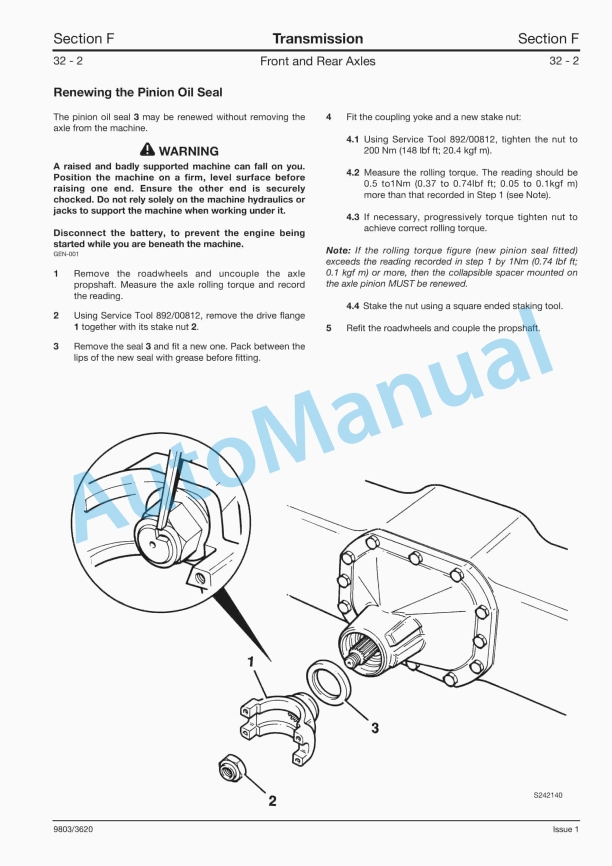 JCB 520-50, 525-50, 525-50S Loadall Service Manual 9803-3620 5 JCB 520-50, 525-50, 525-50S Loadall Service Manual 9803-3620 - Image 5