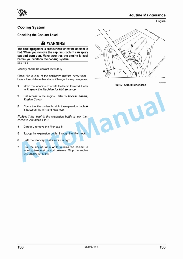 JCB 520-50 Loadall Operator Manual 9821-2767 4 JCB 520-50 Loadall Operator Manual 9821-2767 - Image 4
