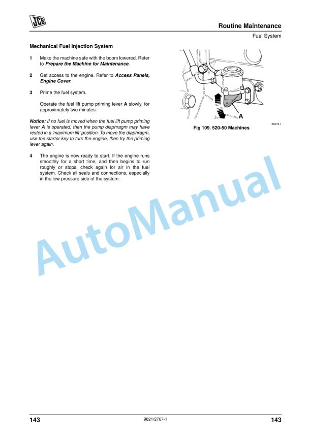 JCB 520-50 Loadall Operator Manual 9821-2767 5 JCB 520-50 Loadall Operator Manual 9821-2767 - Image 5