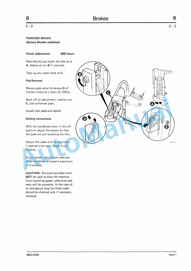 JCB 520 to 540BM Service Manual 9803-3350-4