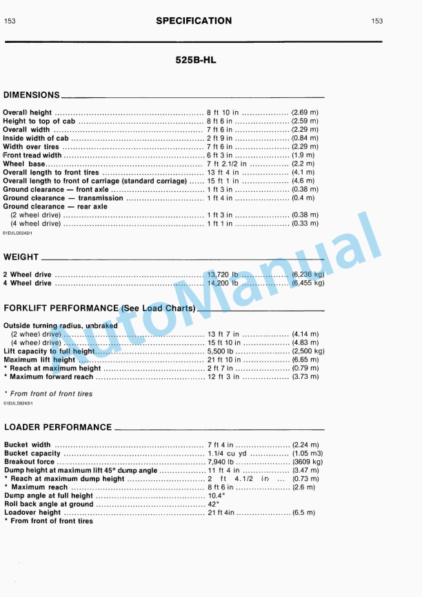 JCB 520M, 525B-HL, 530B-HL Loadall Operator Manual-4
