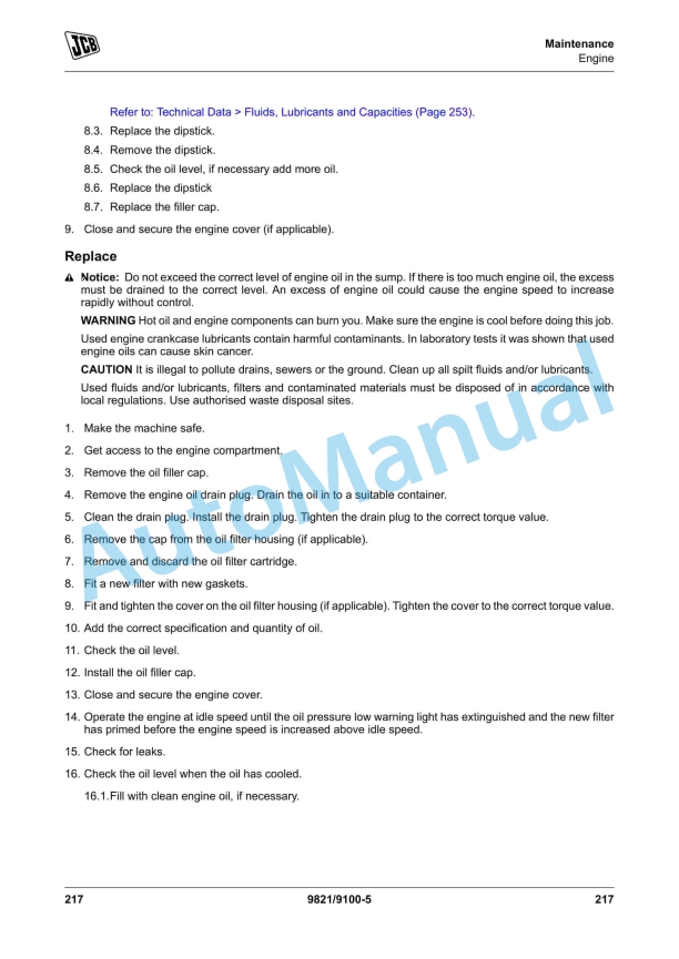 JCB 525-60 Compact Loadall Operator Manual 9821-9100 5 JCB 525-60 Compact Loadall Operator Manual 9821-9100 - Image 5