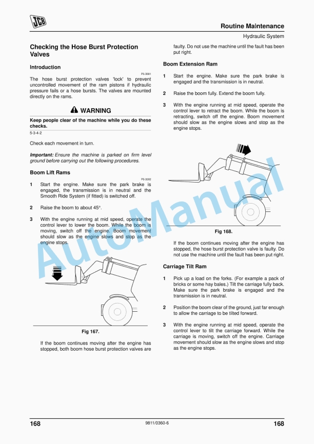 JCB 526, 526S, 528-70, 528S Loadall Operator Manual 9811-0360 5 JCB 526, 526S, 528-70, 528S Loadall Operator Manual 9811-0360 - Image 5