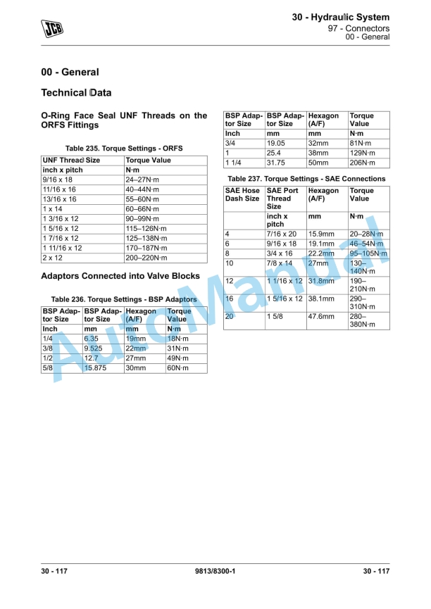 JCB 530-110, 530-70 Loadall Service Manual 9813-8300 5 JCB 530-110, 530-70 Loadall Service Manual 9813-8300 - Image 5