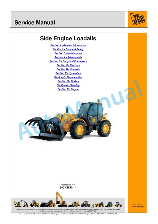 JCB 530-70 to 540-170 Service Manual 9803-3630-14 1 JCB 530-70 to 540-170 Service Manual 9803-3630-14