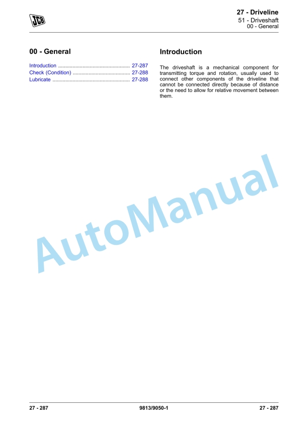 JCB 531-70, 535-95, 541-70 Loadall Service Manual 9813-9050 2 JCB 531-70, 535-95, 541-70 Loadall Service Manual 9813-9050 - Image 2