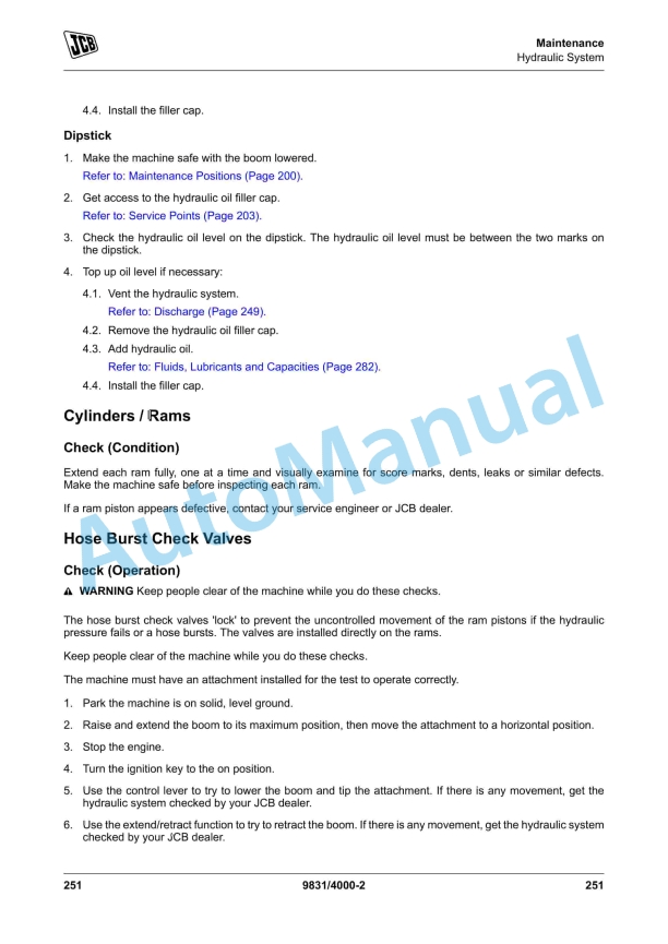 JCB 540-v140, 540-v180 Loadall Operator Manual 9831-4000 5 JCB 540-v140, 540-v180 Loadall Operator Manual 9831-4000 - Image 5