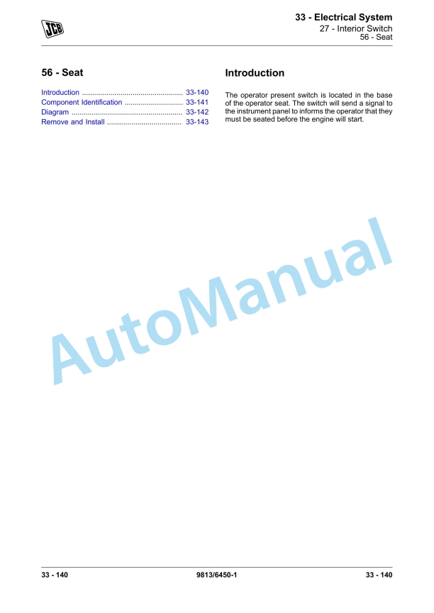 JCB 55Z-1, 57C-1 Service Manual 9813-6450 5 JCB 55Z-1, 57C-1 Service Manual 9813-6450 - Image 5
