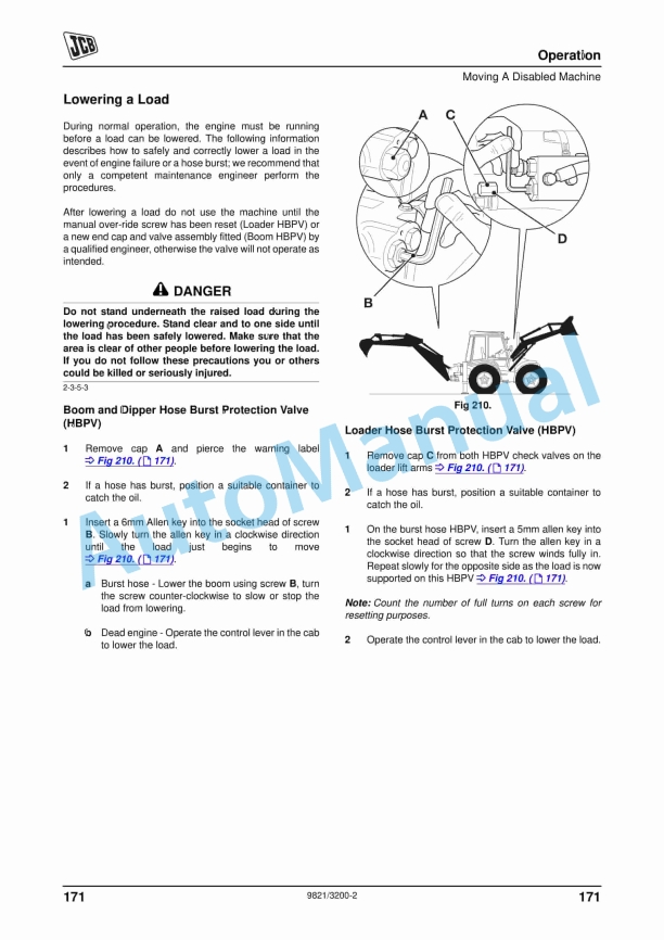 JCB 5CX ECO Backhoe Loader Operator Manual 9821-3200 2 JCB 5CX ECO Backhoe Loader Operator Manual 9821-3200 - Image 2