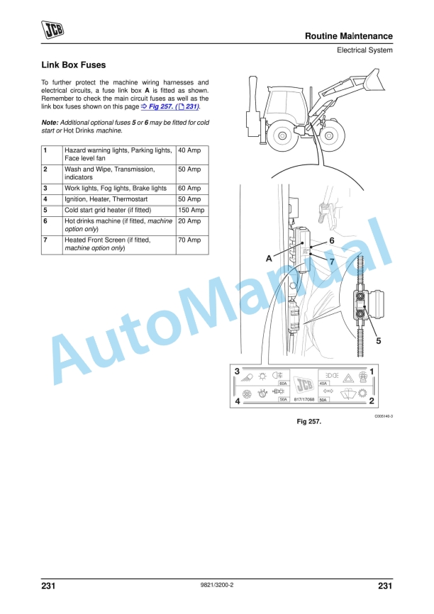 JCB 5CX ECO Backhoe Loader Operator Manual 9821-3200 3 JCB 5CX ECO Backhoe Loader Operator Manual 9821-3200 - Image 3