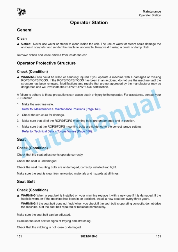 JCB 65 R-1 Operator Manual 9821-9450 4 JCB 65 R-1 Operator Manual 9821-9450 - Image 4