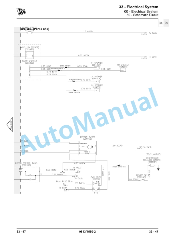 JCB 65R-1 Excavator Service Manual 9813-4550 3 JCB 65R-1 Excavator Service Manual 9813-4550 - Image 3