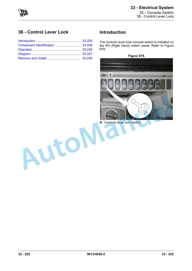 JCB 65R-1 Excavator Service Manual 9813-4550 5 JCB 65R-1 Excavator Service Manual 9813-4550 - Image 5