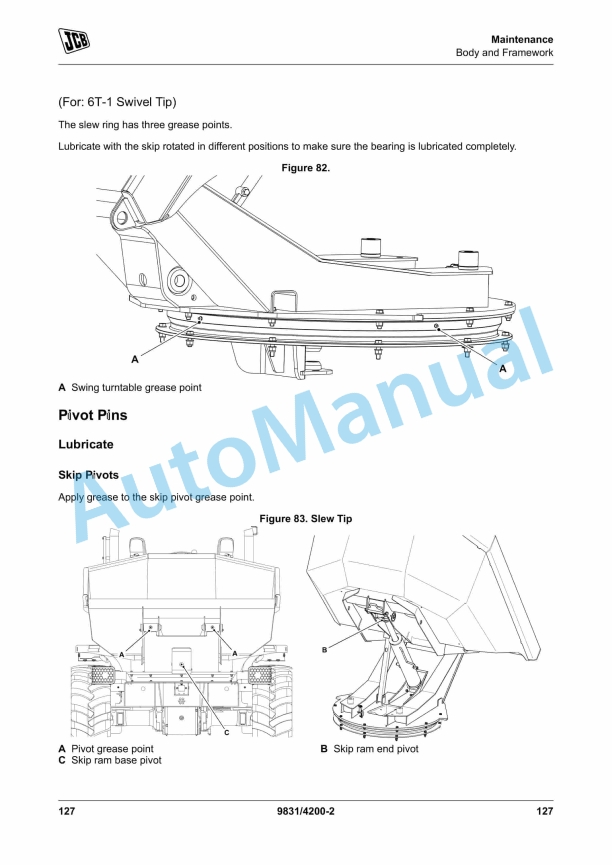 JCB 6T-1 Front Tip, 6T-1 Swivel Tip, 7T-1 Front Tip Hi-Viz, 9T-1 Front Tip Dumper Operator Manual 9831-4200 3 JCB 6T-1 Front Tip, 6T-1 Swivel Tip, 7T-1 Front Tip Hi-Viz, 9T-1 Front Tip Dumper Operator Manual 9831-4200 - Image 3