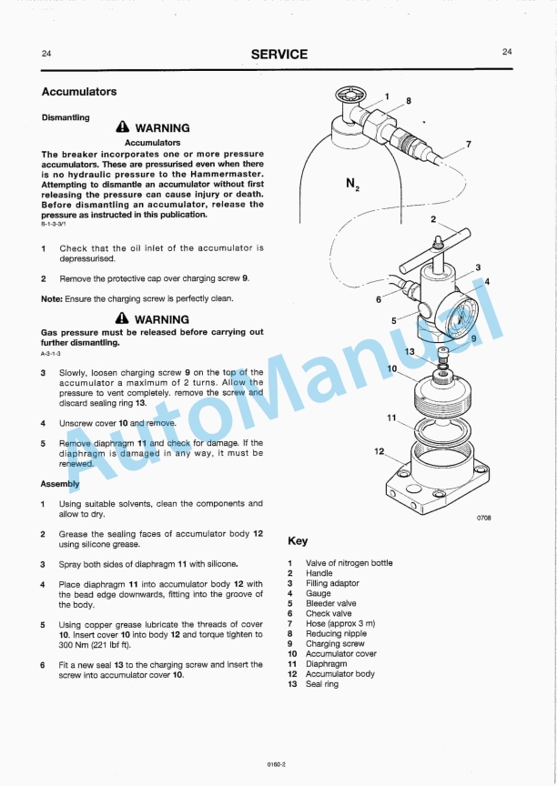 JCB 70 Hammermaster Owners Manual 9801-0160-5