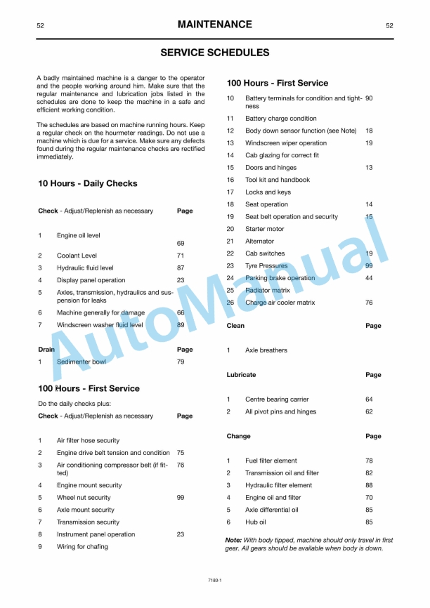 JCB 722 Articulated Dump Truck Operator Handbook 9801-7180 2 JCB 722 Articulated Dump Truck Operator Handbook 9801-7180 - Image 2