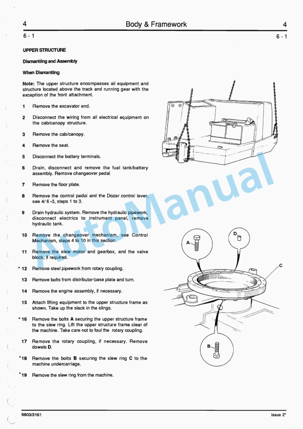 JCB 801 Tracked Excavator Service Manual 9803-3161 2 JCB 801 Tracked Excavator Service Manual 9803-3161-2
